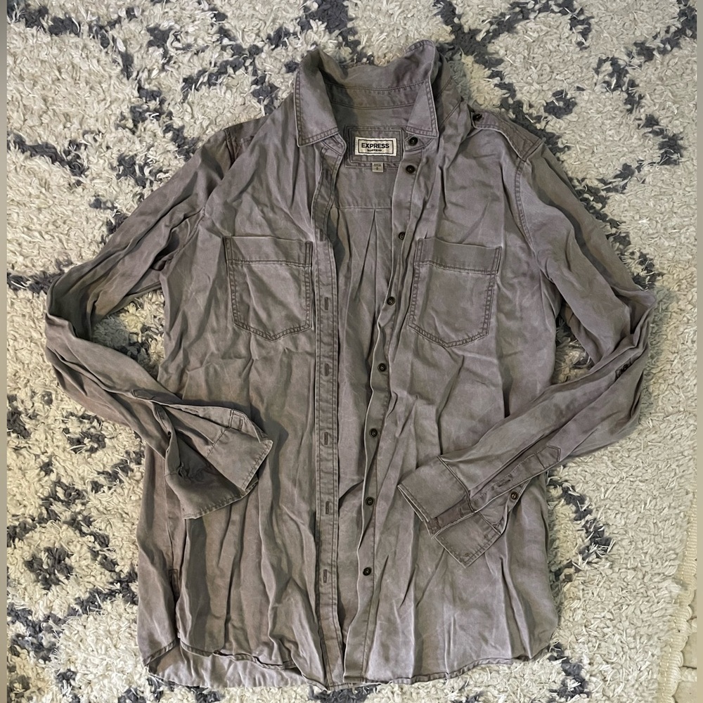 Express Boyfriend Button Down Shirt